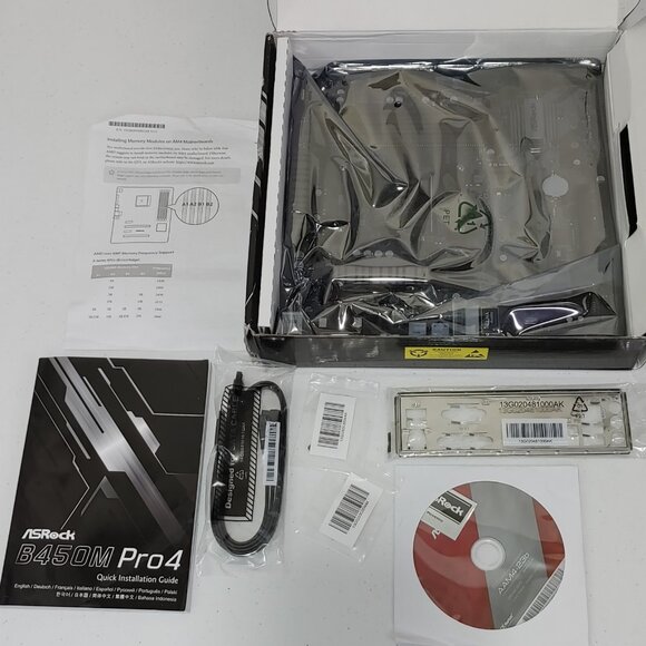 ASRock B450M Pro4 AMD Socket AM4 Motherboard OPEN BOX - Picture 1 of 13